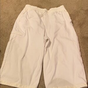 Athleta Sweat Capri Pant Womens Size 1X Light Cream Yoga Workout